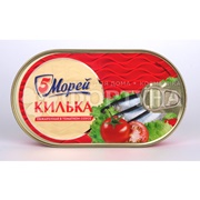 Консервы рыбные 5Морей 175 г Килька каспийская в томатном соусе