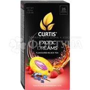 Чай Curtis 25 пакетов Exotic Dreams черный с ароматом тайской сливы, годжи, земляникой и лепестками незабудки