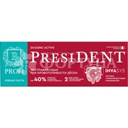 Зубная паста President Profi 90 г Duozinc active экстравяжущая при кровоточимости дёсен