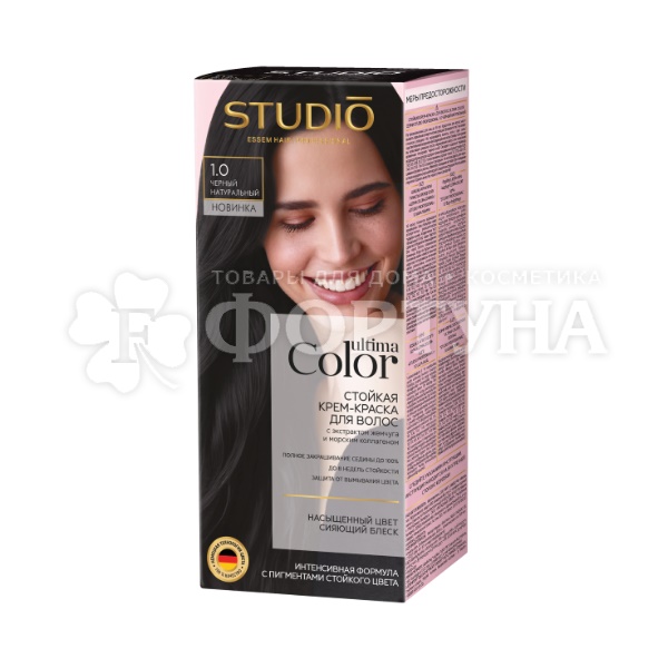 Краска для волос Ultima Color 1.0 Черный натуральный