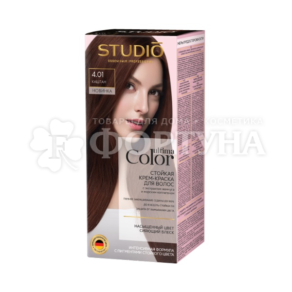 Краска для волос Ultima Color 4.01 Каштан
