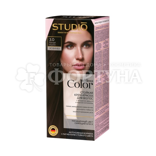 Краска для волос Ultima Color 3.0 Темный каштан