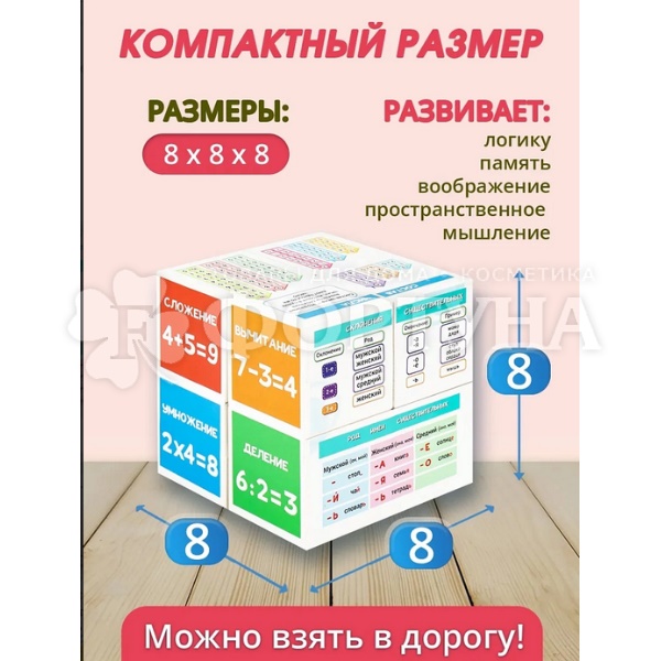 Кубик-трансформер Шпаргалка школьника КУБ-1811