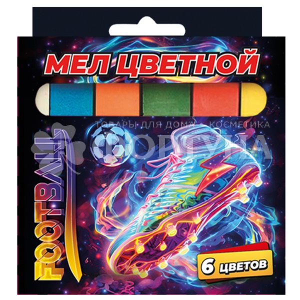 Мел цветной Футбол 6шт