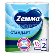 Полотенца бумажные ZEMMA 4 шт 2-х слойные Белые