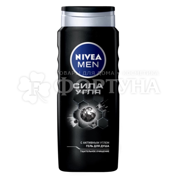 Гель для душа Nivea Men 500 мл Сила угля
