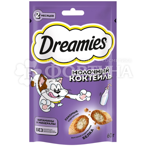 Лакомство Dreamies 60 г Молочный коктель