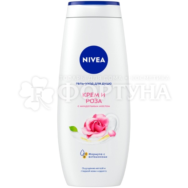 Гель для душа Nivea 500 мл Крем и роза