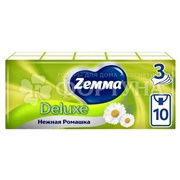 Платки носовые ZEMMA Deluxe 10 шт Ромашка