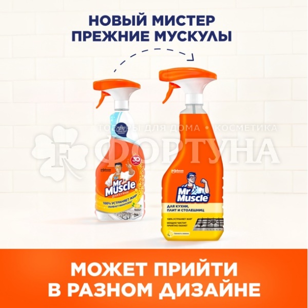 Моющее средство Мистер Мускул 520 мл Свежесть лимона триггер