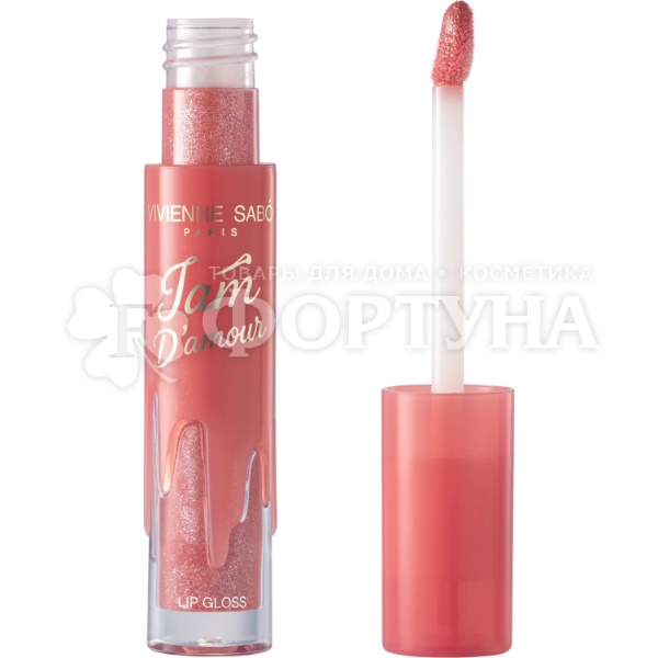 Блеск для губ Vivienne Sabo Jam d'Amour тон 04 розовый с блестками