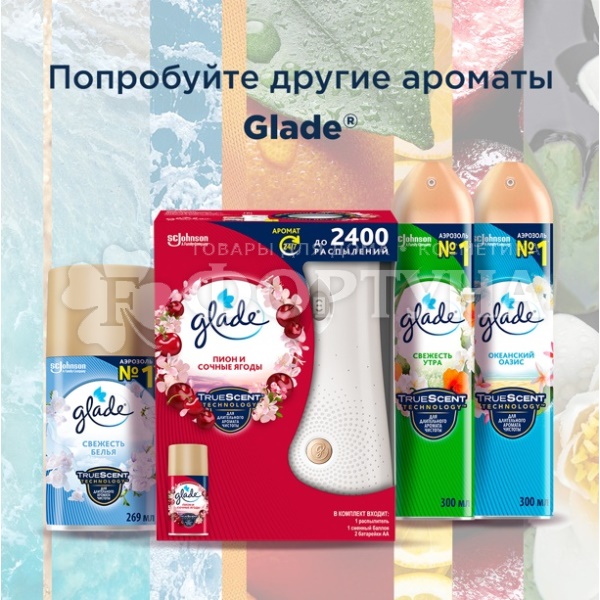Освежитель воздуха Glade Automatik 269 мл Маракуйя и дикая орхидея з/б