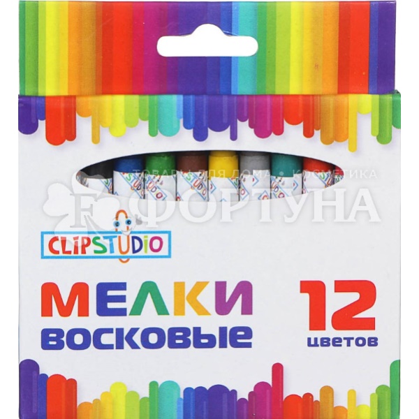 Набор воск.карандашей ClipStudio 12 цв.