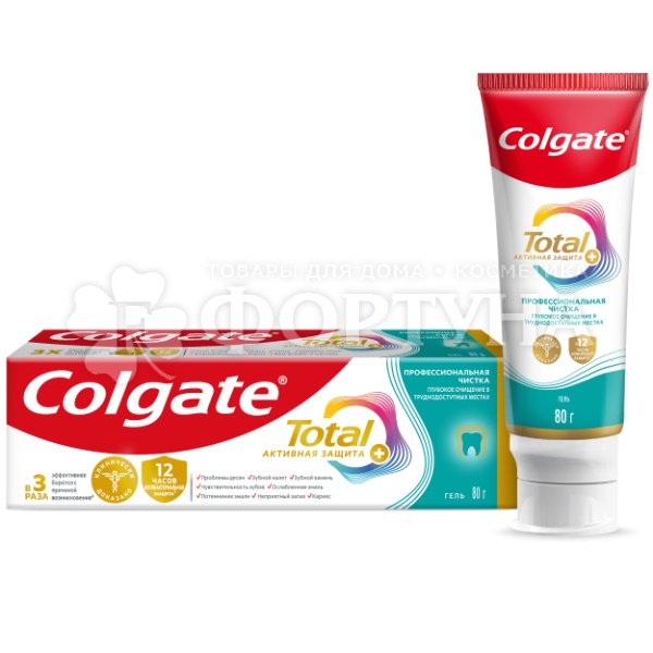 Зубная паста Colgate Total 12 Pro 80 г Гелевая чистка