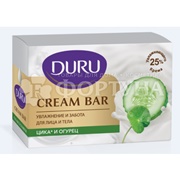Туалетное мыло DURU 90 г CREAM BAR Центелла азиатская и огурец