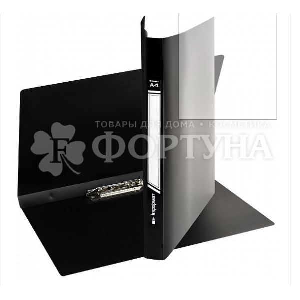 Папка с прижимами А4 черный 040758