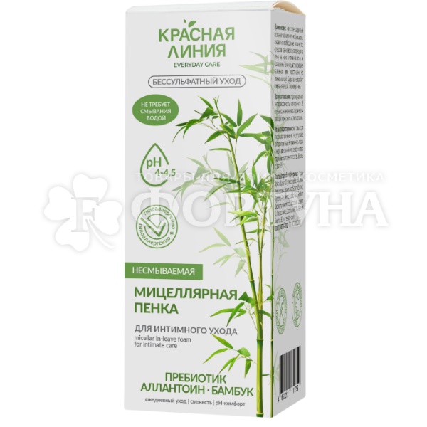Пенка для интимной гигиены Красная линия 150 мл несмываемая