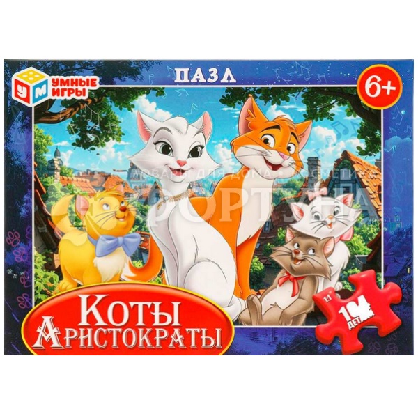 Пазл 104 детали Коты-аристократы