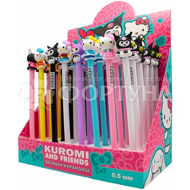 Карандаш вечный Kuromi & Friends 0,7 мм микс 77068