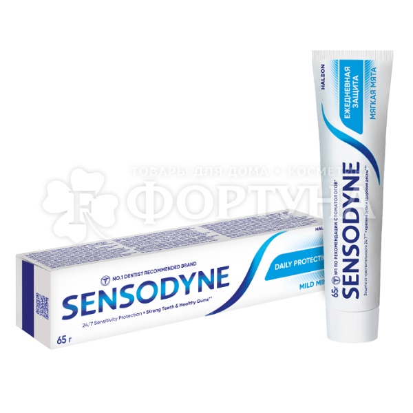 Зубная паста Sensodyne 65 г Ежедневная защита Мягкая мята