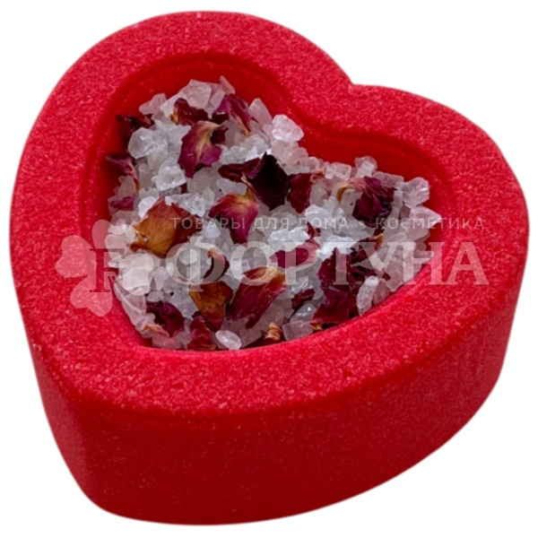 Бомбочка для ванны 190 г Лепестки счастья red
