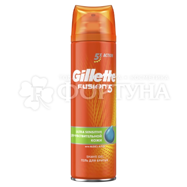 Гель для бритья Gillette Fusion 200 мл Для чувствительной кожи