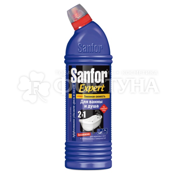 Чистящее средство Sanfor 750 мл Гель для ванн Лимонная свежесть