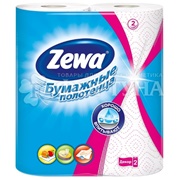 Полотенца бумажные Zewa 2 шт 2х-слойные Белые Декор