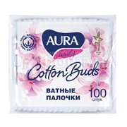 Ватные палочки AURA 100 шт пакет