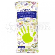 Салфетки влажные AURA 20 шт Антибактериальные