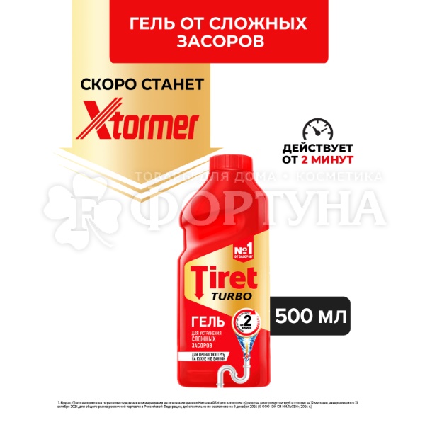 Чистящее средство Tiret Turbo 500 мл Для загрязнений и канализации