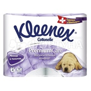 Туалетная бумага Kleenex 4 шт Премиум Комфорт 3х-слойная