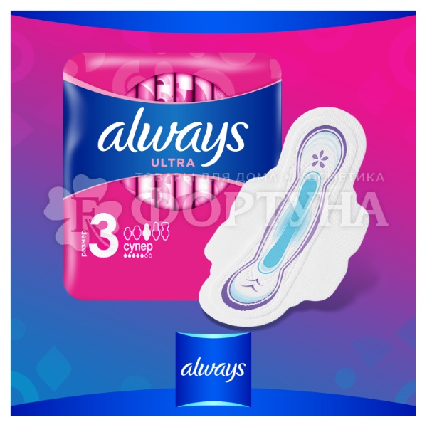 Прокладки Always Ultra Super Plus Single 8 шт критические