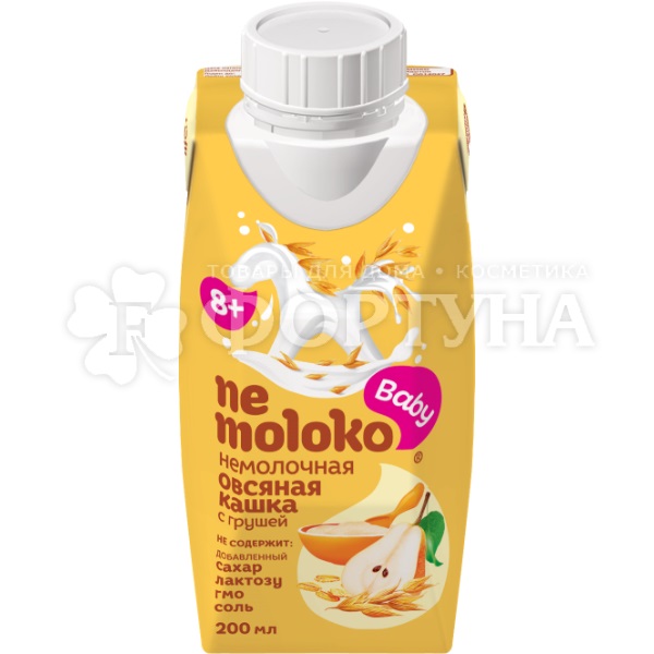 Каша Nemoloko 200 мл овсяная безмолочная с грушей