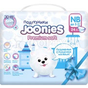 Подгузники Joonies Premium 24 шт NB (0-5кг)