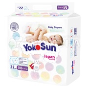 Подгузники Yokosun 22 шт M (5-10кг)