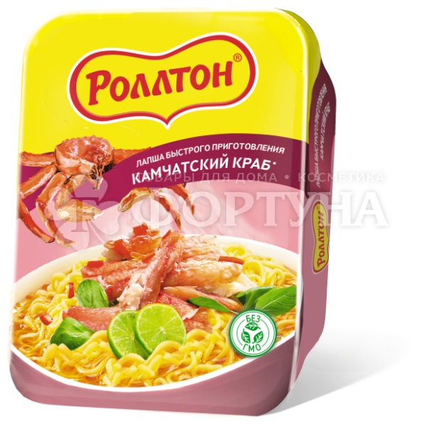 Лапша быстрого приготовления Роллтон 90 г со вкусом краба
