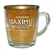 Кофе Maximus 70 г Gold стеклянная кружка