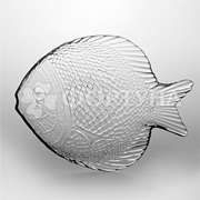 Тарелка 1 шт MARINE из закаленного стекла размер 196*160мм