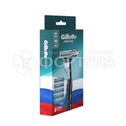 Станок Gillette MACH-3 1 шт с 5 кассетами