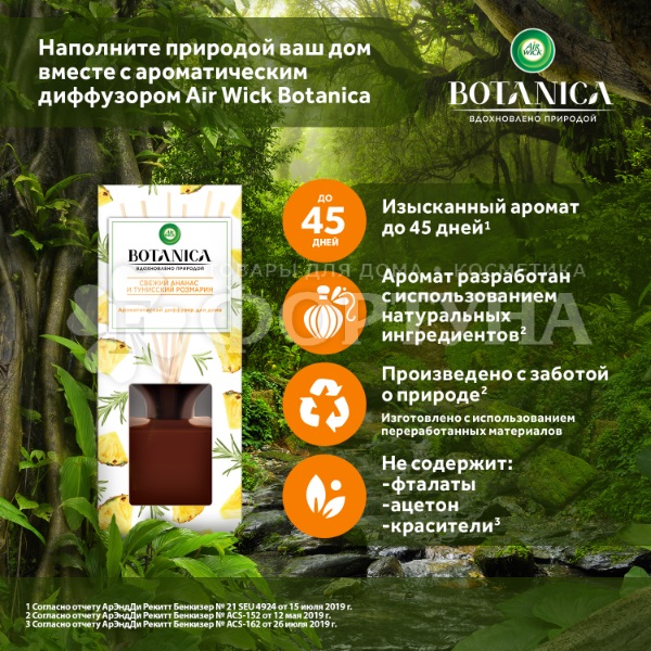 Ароматический диффузор Airwick BOTANICA 80 мл Свежий ананас
