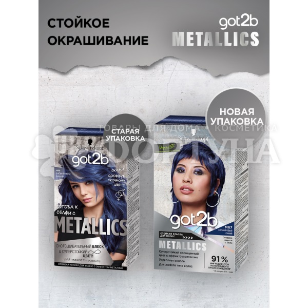 Краска для волос Got2b Metallics M67 Сапфировый синий