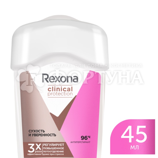 Дезодорант кремовый Rexona Clinical Protection 45 мл Сухость и уверенность