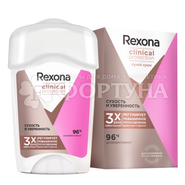 Дезодорант кремовый Rexona Clinical Protection 45 мл Сухость и уверенность