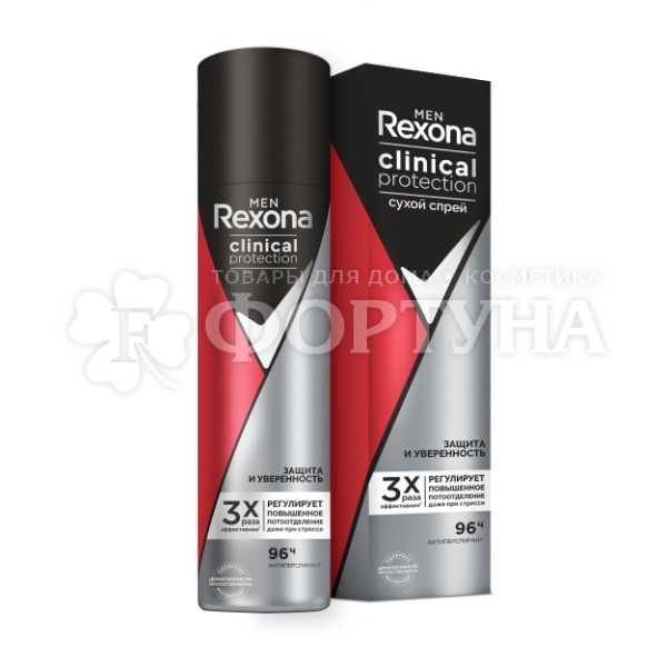 Дезодорант аэрозольный Rexona Clinical Protection 150 мл Защита и уверенность