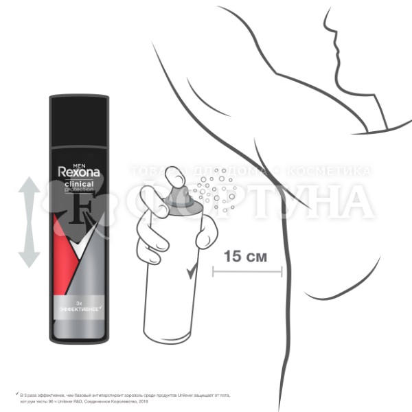 Дезодорант аэрозольный Rexona Clinical Protection 150 мл Защита и уверенность