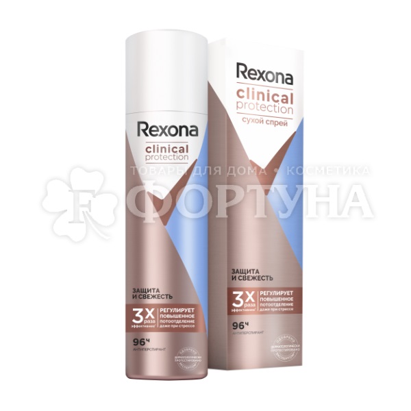 Дезодорант аэрозольный Rexona Clinical Protection 150 мл Защита и свежесть