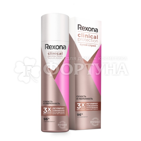 Дезодорант аэрозольный Rexona Clinical Protection 150 мл Сухость и уверенность