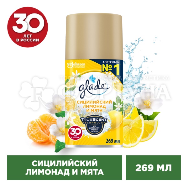 Освежитель воздуха Glade Automatik 269 мл Лимонад и мята запасной блок