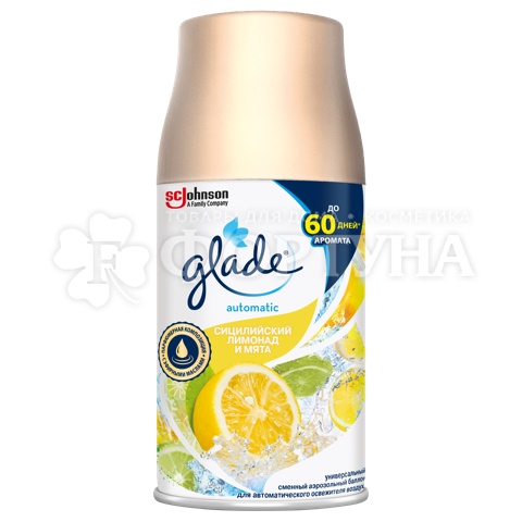 Освежитель воздуха Glade Automatik 269 мл Лимонад и мята запасной блок